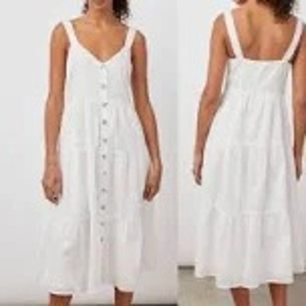 Rails Violet Sundress White Cottage Maxi Sleeveless Summer Women Small